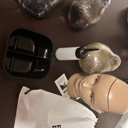 Cosmetology Mannequin Head w/ 3 Human Hair Caps  