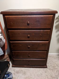 Brown Wood Dresser