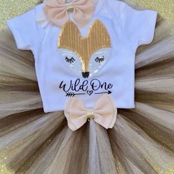 18 Months “Wild One” Fox 🦊 1st Birthday Outfit