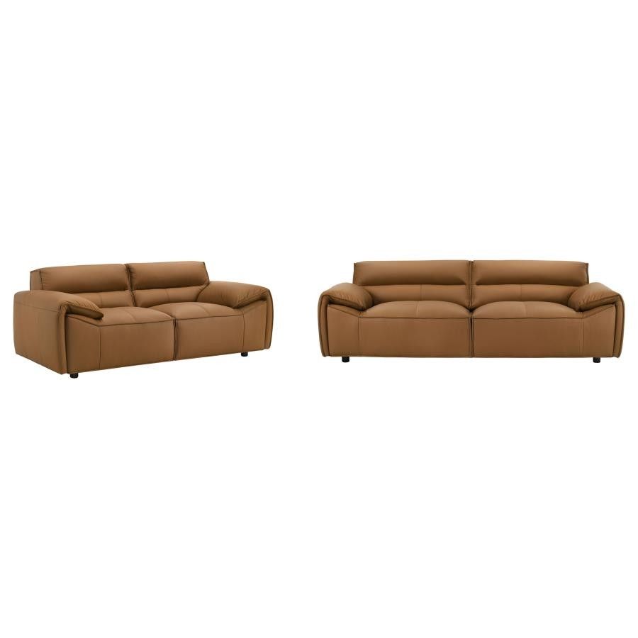 New Top Grain Real Leather Sofa And Loveseat Both On Sale Now Don't Miss
