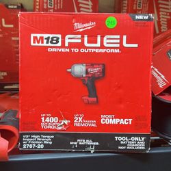 Milwaukee 2767-20 M18 Fuel 1/2”inch High Torque Impact Wrench E/friction Ring Tool Only 