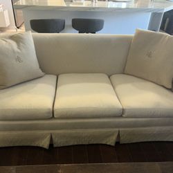 Custom Made Cream Colored Couch 80"w X 34"d X 32"h