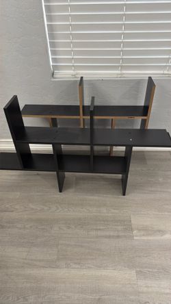 2 black wall displays