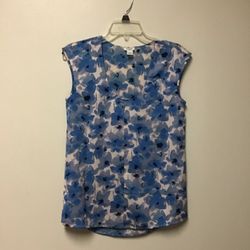 Women’s J. CREW 100% polyester sleeveless floral blouse… Size 0