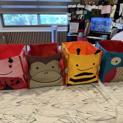 ► Skip Hop Animal Zoo Large Bin Storage Boxes for Little Kid (4 Box Bundle)