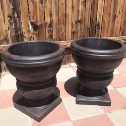 New Flower Pots Made Out Of Cement Beautiful Yard Decoration 