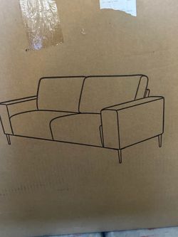 Modern high leg sofa.