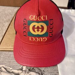Gucci Leather Hat XL