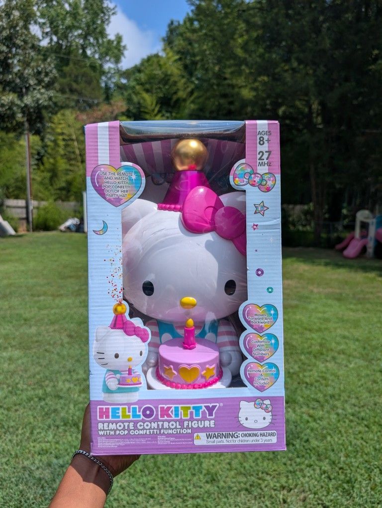 Hello Kitty Remote Control Figure With Pop Confetti Function 
