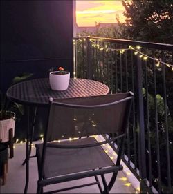 Patio table and chair