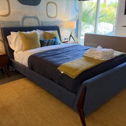 Mid Century Article Mika Queen Bed Frame