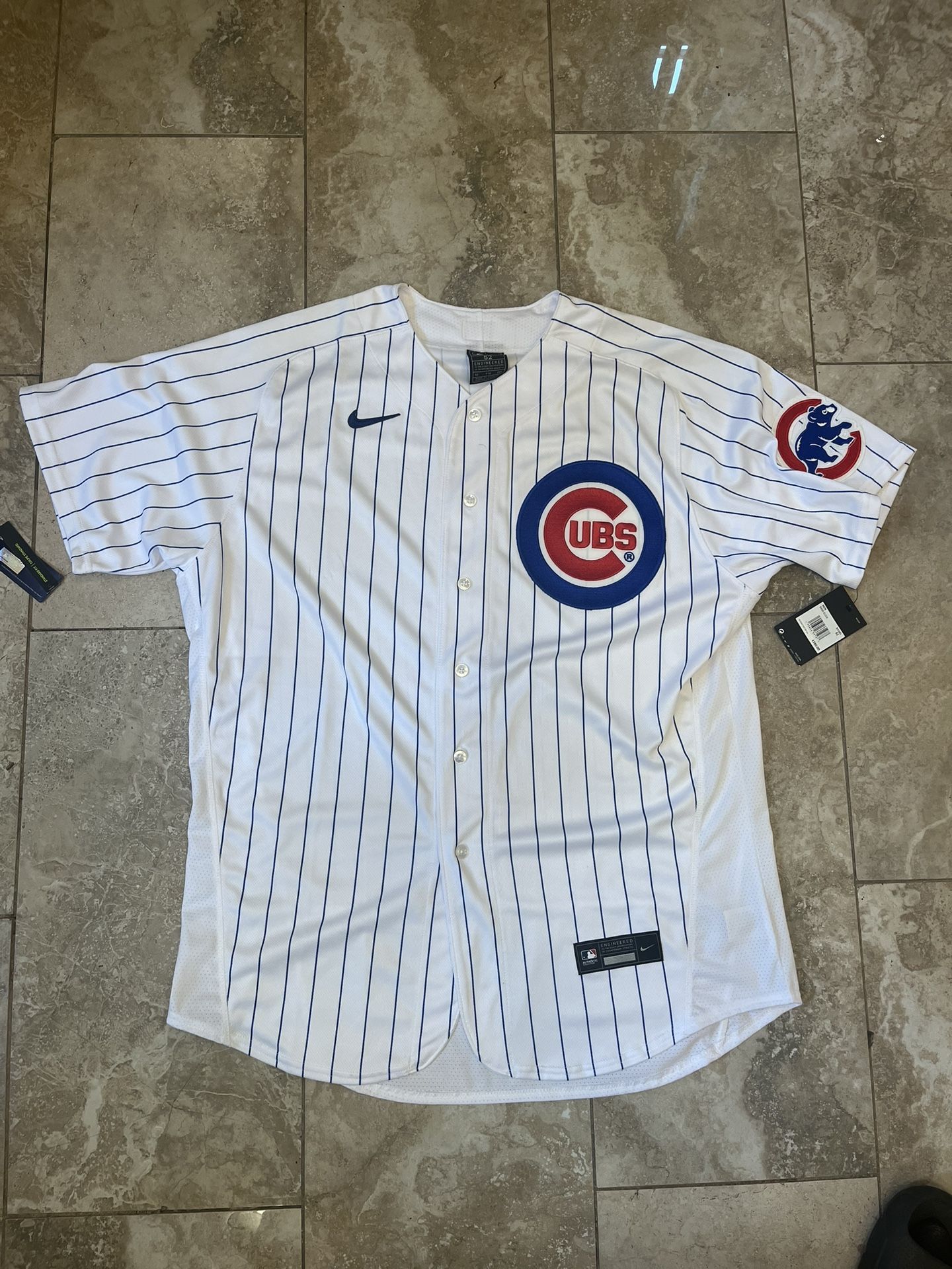Nike MLB Chicago Cubs Authentic White Home Jersey Men’s Size 52 (8900-EJ1H)