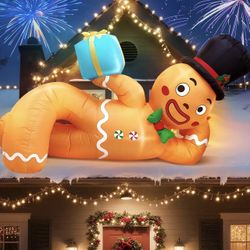 10ft Gingerbread Christmas Inflatable 