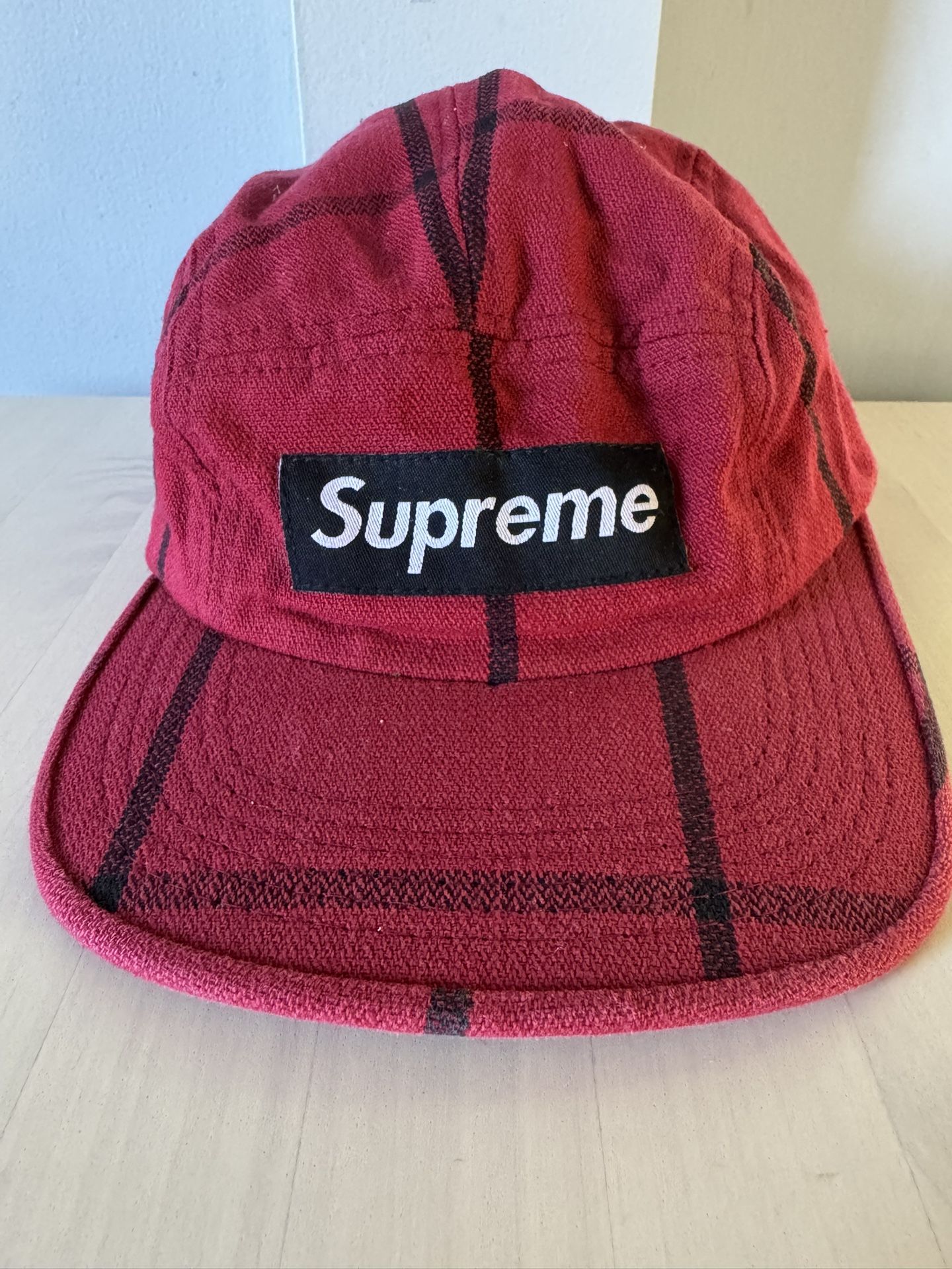 Supreme Red 5 Panel Camp Hat