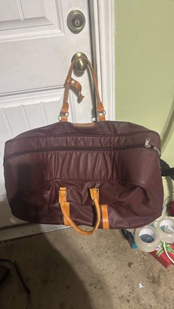 Large Leather Duffle Travel Bag