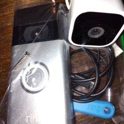 Ring Doorbell Camera And Blink Camera With Charging Cable And Tool