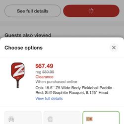 Onix Graphite MOD Z5 Carbon Fiber Pickleball Paddle with Wide-Body Shape, Honeycomb Core, Graphite Face & Cushion Comfort Pickleball Paddle Grip