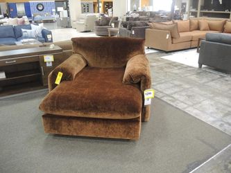 Bauhaus Posh Brown Chenille Oversized Chaise Lounge
