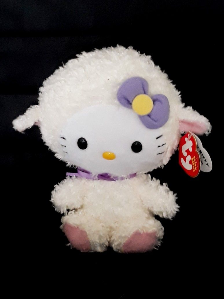 2011 Ty Sanrio Hello Kitty Easter Lamb Beanie Baby