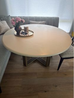 Pottery Barn 60” concrete dining table