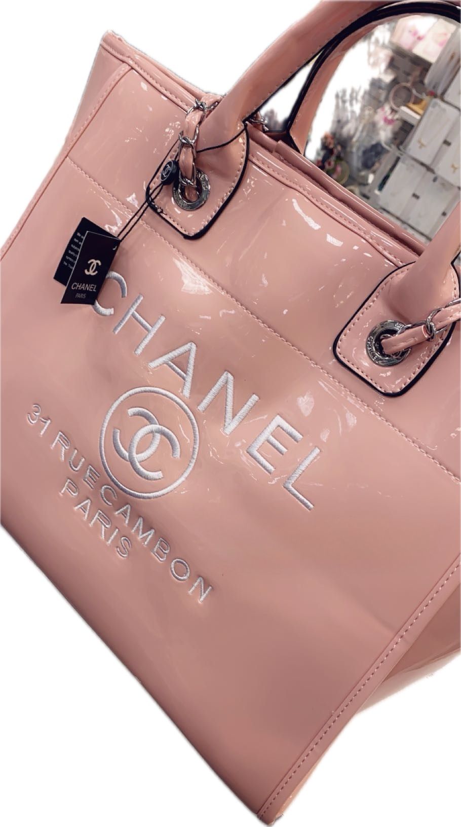 Chanel Pink Leather Tote