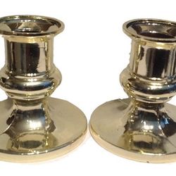 Gold Plastic Acrylic Candle Holders for Taper Candles 12 Count