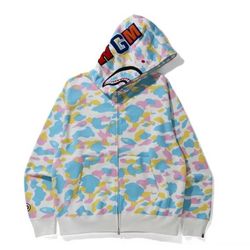 Bape Multi camo shark Relaxed Zip