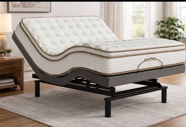 King size adjustable bed with massager and mattress $1099.