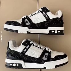 Louis Vuitton black and white sneakers