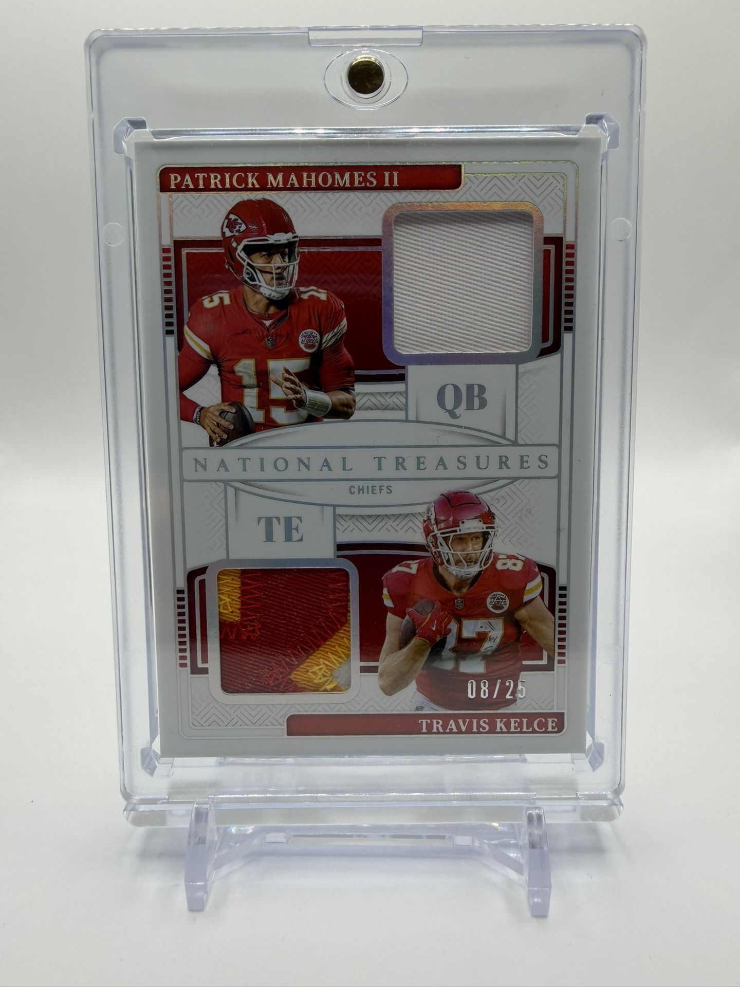 2024 National Treasures Patrick Mahomes II Travis Kelce NFL Gear Jersey /25