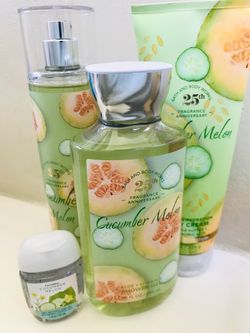 # 1 Seller! BATH & BODY WORKS🌼🍈🥒CUCUMBER MELON 🥒🍈🌼3pc set