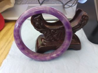 Beautiful Lavender/Purple Jade Jadeite Bangle 58mm Comes With Certificate 
