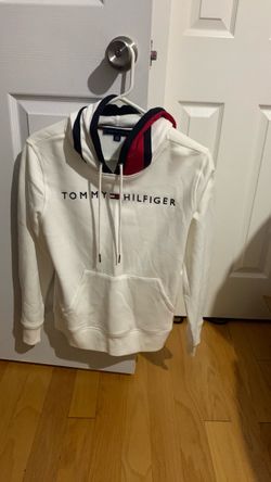 Xs Tommy Hilfiger White Pullover Hoodie