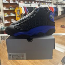 New Jordan 13 Black Hyper Royal Size 9 