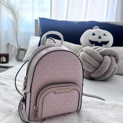 Micheal Kors Pink Small Backpack 
