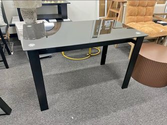 Assembled New Rectangular Tempered Glass Dining Table for 4 Tempered Glass Kitchen Table Metal Legs