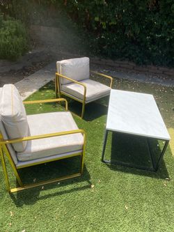 Chairs and coffee table