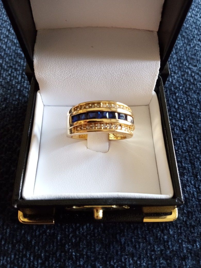 Gold 14k Deep Gold Plated Diamond Ring