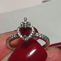 Pandora Disney Authentic Brand New Sterling Silver Sparkling Villains Evil Queen Ring Size 7 Firm 