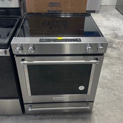Kitchen Aid New Slide In Electric Stove 