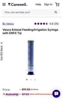 Vesco & AMSure - Enteral Feeding/Irrigation Syringe With ENFit Connector
