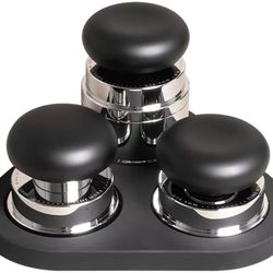 ❤️‍🔥 Espresso Tamping Set 58.4mm with WDT Tool, Self-Leveling Tamper & Gravity Distributor for Professional Coffee Preparation - Metallic Grip $120