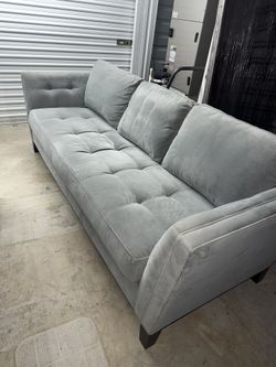 Modern Grey Tufted Sofa