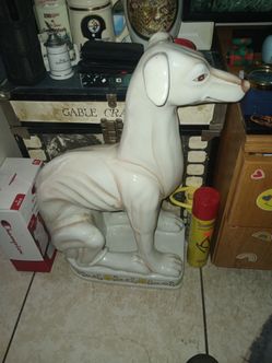 porcelain whippet dog