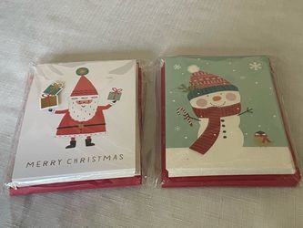 2 sealed packs of holiday Christmas greeting cards & envelopes by Hallmark. 22 total