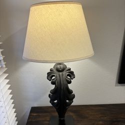 Set Of Two Wrought Iron Lamps