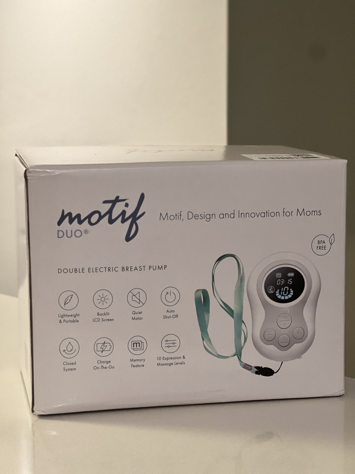 Motif Duo Double Electric Breast Pump with Hands-Free Pumping Bra