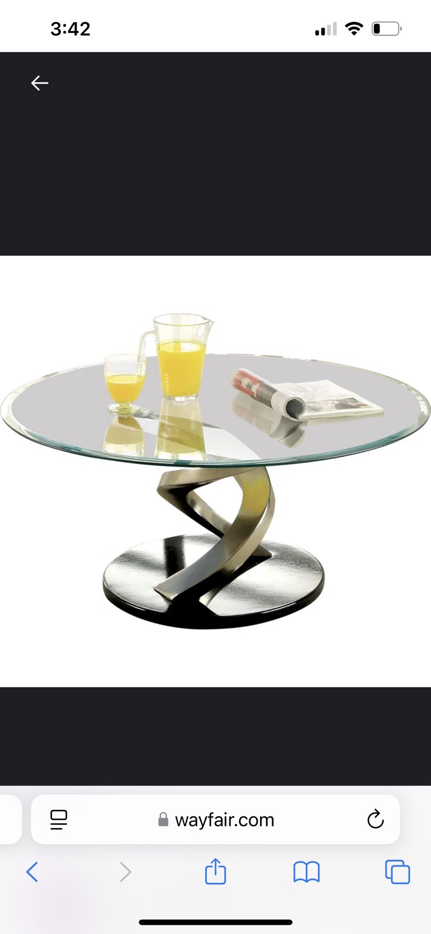 Glass Top Living room Table Set