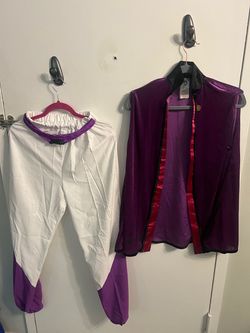 Purple and White Two-Piece Costume Set