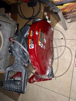 Wet cutting rail saw